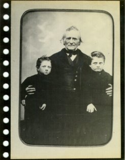 [Adin G. and H. Gordon PIERCE as boys, with their grandfather Adin PARMENTER]